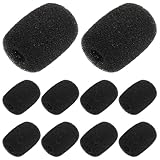 Generisch 10 Stück Kleiner Schaumstoff Mikrofon Windschutz Kompatibel mit V3 V9 Helmmikrofonen Mikrofon Schutzabdeckung Geräuschreduzierender Popfilter für Headset Mikrofone