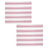 Bindespulen, 30 Löcher, 1/2 Zoll Binderücken, glattes Umblättern, einfaches Zusammenstellen von Papier, rostbeständig, starke Haftung für Studenten und Büros(Rosa)