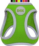 DDOXX Brustgeschirr Air Mesh, Step-In, reflektierend | viele Farben | für kleine, mittlere & mittelgroße Hunde | Hunde-Geschirr Hund Katze Welpe | Katzen-Geschirr Welpen-Geschirr | Grün, XS