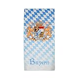 Hoamatkult Bayern Karo Badetuch - Mikrofaser XXL 180x90 cm