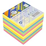 Westcott Notizzettel bunt 750 Blatt Nachfüllpack | Notizblock mit 9 x 9 cm großen Blättern in 5 Neon Farben | Nachfüllset für Spenderbox | FSC-zertifiziertes Papier 75g/m² | E-1733229 00