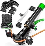 Hydraulisches Rohrbiege-Set – Ratschen-Kupferrohrbieger mit 7 Formen für HVAC 90° Biegung – funktioniert mit Φ 1/4 Zoll bis 2,2 cm Messing, Aluminium und dünnen Stahlrohren