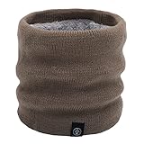 Wollschal für Damen, Winter, Wollkragen, warmer Damen-Ski-Schal, kaltes Wetter, Herren-Strick-Lätzchen, Doppel-Lätzchen, khaki, One size