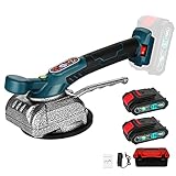 ANBULL Fliesen-Vibrator-Nivelliermaschine, 5 Geschwindigkeiten, Handfliesenfliesen-Vibrations-Fliesenfliesen-Nivelliermaschine, automatische Fliesen-Nivelliermaschine (2 Batterien) (Marineblau)