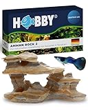 HOBBY Aquaristik Amman Rock 2 I 33 x 18 x 18 cm I künstlicher Stein für Aquarien I Aquarium Deko I naturgetreue Dekoration für Aquarien und Terrarien I Nachbildung natürlicher Felsen