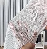 casavelo Gardine Vorhang, Glatt Genäht oder mit Kräuselband, Wohnzimmer Gardine, Küche Vorhang, für Schienensystem und Gardine für Gardinenstange geeignet 225x150 (2er Pack)