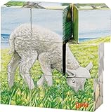 Goki 57607 Würfelpuzzle Bauernhoftiere