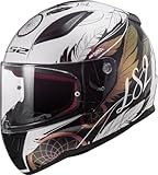 LS2, Integraler Motorradhelm Rapid Boho White Black Pink, S
