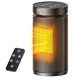 Mowend Heizlüfter YND-1200Y, 1500W Elektroheizer mit Thermostat & PTC-Keramik-Heizlüfter, ECO-Modus, Überhitzungs & Kippschutz, 75°Oszillation 2-IN-1 Energiesparender Heizlüfter für den Innenbereich