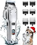 oneisall Hundeschermaschine dichtes Fell IPX7 Wasserdichtes Schermaschine Hund Langhaar Profi Hunderasierer Elektrische Hundetrimmer