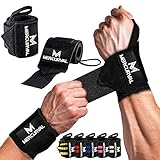 MERCURYAL 2 Handgelenk Bandagen Gym - Wrist Wraps Gym - Handgelenk Bandagen Fitness – Handgelenkbandagen Kraftsport für Fitness, Handgelenkstütze, Bodybuilding, Kraftsport & Crossfit (Schwarz)