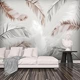 Abstrakte Bunte Federn 3D Tapete Poster Restaurant Schlafzimmer Wohnzimmer Sofa TV Dekorative Wand-200cm×140cm