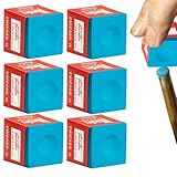 SongBuydn 6 Stück Billard Zubehör, Billard Kreide, Billard Queue, Hochwertige Billiard Kreide für Professionelle und Amateure, rutschfeste Queue Kreide für Verbesserte Reibung, 2.2 cm