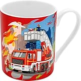 Sheepworld Tasse Feuerwehr | Kindertasse, Porzellan, 20 cl, in Geschenkbox | Geschenk für Kinder, Kindergeburtstag, Geschenk Jungs, Schulanfang, Schultüte | 74312