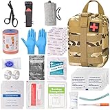 Erste Hilfe Set Outdoor, First Aid Kit Military, 48 Stück Medizinisch Überlebens Kompakt Kit Kasten,Camping Outdoor Survival Militär Ausrüstung,Beste Wahl für Zuhause, Auto, Schule, Camping im Freien