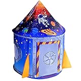 Nicecastle Spielzelt Kinderzelt für Drinnen Outdoor,Spielzelte Zelt Indoor Pop UP Kinderzimmer Spielhaus Spiele Spielzeug Rakete Planeten Weltall Kinderspielzelt für Kinder Jungen Mädchen Kleinkinder