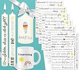 Tixlux 6 PCS Kerzentattoo Wassertransferdruck (200+ Muster), Wasserschiebefolie kerzen | Kerzenaufkleber | Partykerzen | Geburtstagskerze (Geschenk)