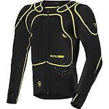 Safe Max® Motorbike Protective Shirt with Protectors 1.0 Level 2 Extremely Functional Shoulder, Elbow and Back Protector Airy Breathable, Black, Gr. XL(54-56)