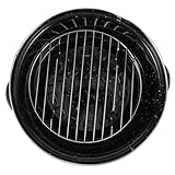 VICASKY Emaillierter Bräter mit Deckel Robuster Outdoor grilltopf für Ofenkartoffeln und Fleisch Gleichmäßige Hitzeverteilung Ergonomische Doppelgriffe Praktischer Küchenbräter für