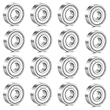 20 Stück 608zz Kugellager, 8mm x 22mm x 7mm Metall Double Shielded Miniatur Rillenkugellager, für Skateboards, Roller, Inline Skates