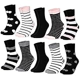 Occulto 10 PAAR SOCKEN DAMEN aus BAUMWOLLE (Modell: Lotte) Rosa 35-38