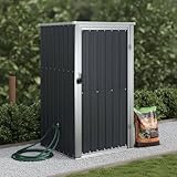 Gerätehaus Anthrazit 88x89x161 cm Verzinkter Stahl, Gartenhaus Metall Mit Boden Elegant, Geräteschuppen Die Hütte Für Gartenwerkzeuge Und Rasenmäher