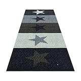 HOMEFACTO:RI Küchenläufer Küchenteppich Teppichläufer Brücke Sterne Stars | waschbar, Größe:ca. 45 x 145 cm, Designs:Sterne | bunt