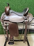 SUPREME SADDLERY Leichter Western-Rennsattel, Fiberglas-Baum, Schwarz, Größe 43,2 cm