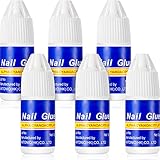 6 Stücke Nagelkleber Schnell Nagelspitze Kleber Schönheit Falsch Nagel Klebstoff für Stock oder Reparatur Künstliche Nägel