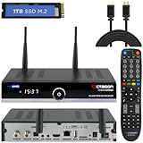 OCTAGON SF8008 UHD 4K Supreme Twin Sat Receiver + 1TB Festplatte INTERN + NONIC HDMI Kabel, 2X DVB-S2X Tuner, E2 Linux & Define OS, mit PVR Aufnahmefunktion, M.2 M Key, Gigabit LAN, WiFi WLAN