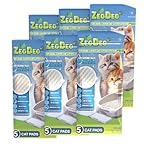ZeoDeo EXTRA - Katzenstreu-Pads, Karton 30 Stück. (6 Packungen x 5 Stück.) Nur verwenden mit Natürliche Zeolith-Katzenstreu-Pellets für Zweischicht-Katzenstreu-Systeme