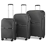 British traveller Hartschale Koffer Trolley PP Handgepäck Reisekoffer mit 4 Spinnerräder Rollkoffer TSA-Schloß Teleskopgriff Suitcase 20' 24' 28'
