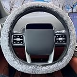 LOMTRATS Weicher, Flauschiger, hochelastischer, dehnbarer, Warmer Plüsch, universeller Flauschiger Fellschutz, Auto-Lenkradbezug