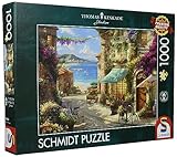 Schmidt Spiele 59624 Thomas Kinkade, Café an der italienischen Riviera, 1000 Teile Puzzle