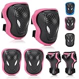 Knieschoner Kinder, Verstellbare Knieschützer Ellenbogenschoner Handgelenkschoner, Schoner Schützer Inliner Kinder, Protektorenset für Inliner Skaten Roller Skateboard Rollschuhe
