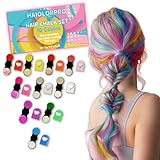 HaiolorPro Haarkreide für Mädchen Set, 10 Auswaschbare Farben Haarkreide für Kinder, Mitgebsel Kindergeburtstag, Geschenk Mädchen 4 Jahre bis 15 Jahre, Mädchen 5 Jahre Geschenkideen
