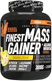 Engel Nutrition Finest Mass Gainer – 3000 g | Lean Gain – 4-Komponenten-Protein, 3 g Creapure®, 10 g Glutamin, DigeZyme® (3000 g, Banana Cream)