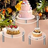 Tortenständer Set aus transparentem Acryl für Hochzeits- und Party-Display, Halter für Kuchen, Cupcakes, Muffins, schnelle und einfache Montage (L)