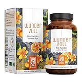 Zink hochdosiert 25mg - 3-fach Vitamin C Zink Kapseln - 90 Tage Vorrat - vegan - in Deutschland produziert & laborgeprüft - NATURTREU® Wundervoll
