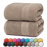 NatureMark 2er Pack DUSCHTÜCHER Premium Qualität 70x140cm DUSCHTUCH Dusch-Handtuch Doppelpack Farbe: Sand/Beige