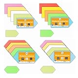 perfect line – 980 Moderationskarten - Set Rhombus & Pfeil, 24 x 10,5 cm - Pastell & Intensiv Farben sortiert, starker Recyclingkarton, beidseitig beschreibbar - Made in Germany