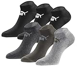 PUMA Sneakersocken 18 Paar Pack Statement Edition - Damen und Herren - Black-Green-Grey Season - Gr. 47-49