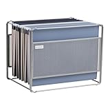 Mind Reader Hanging File Folder Organizer, Desktop Organizer, Storage, Office, Metal Mesh, 13' L x 9.75' W x 10.25' H, Silver
