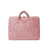 Kexpery Leopard weiche Padding-Tasche, strapazierfähig, Tragetasche für Laptop Damen, Pink L