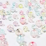 YIEUR 620 Stück Perlen Acryl bunte gemischt zum Auffädeln mix, 6/8/10mm gemischt runde Lose Perlen Bastelperlen mit Loch für DIY Schmuckherstellung (ab-mix)