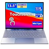 13,5-Zoll tragbarer Touchscreen-Laptop, (16 GB RAM, 512 GB SSD), 3K (3000×2000) IPS, Celeron N95-Prozessor mit bis zu 3,4 GHz, hintergrundbeleuchtete Tastatur, Fingerabdruckentriegelung, W11