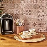 KARACA Art Deco Creme-Set mit 2 Kaffeetassen, Mokkatassen, Espressotassen Coffee Cup Set Mochatassen-Espressotassen Set Aus Porzellan, Robuste Mokkatasse, Dicker Trinkrand, Porzellan