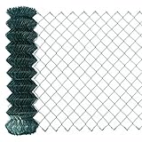 Garmix Maschendrahtzaun Gartenzaun Maschendraht Viereckgeflecht Grün 60x60mm 2,6mm (120cm x 15m)