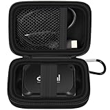 Tragetasche kompatibel mit Crucial X10/X9 Pro 4 TB/2 TB/1 TB tragbarer SSD, externe Festplatten-Aufbewahrungstasche für USB-C-Kabel (nur Box) (schwarz)
