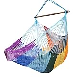 Hängesessel XXL aus Netzgewebe – Extra Große Hängestuhl bis 150 kg, Ideal für Innen & Außen, Komfortabel Hängematte für Garten, Balkon und Wohnzimmer